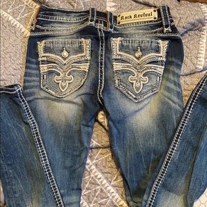Rock Revival Skinny Acid Washed Skinny Jeans